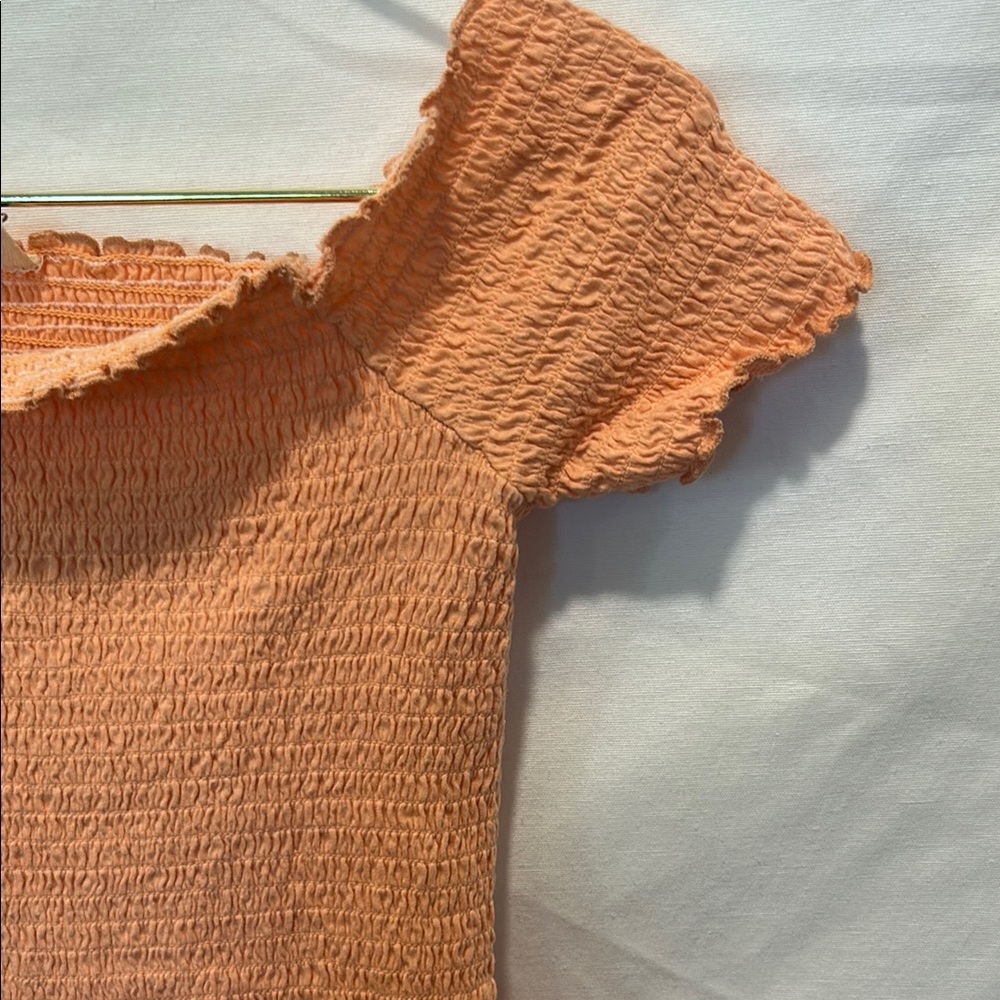 Roxy Peach Smocked Top - Picture 3 of 5